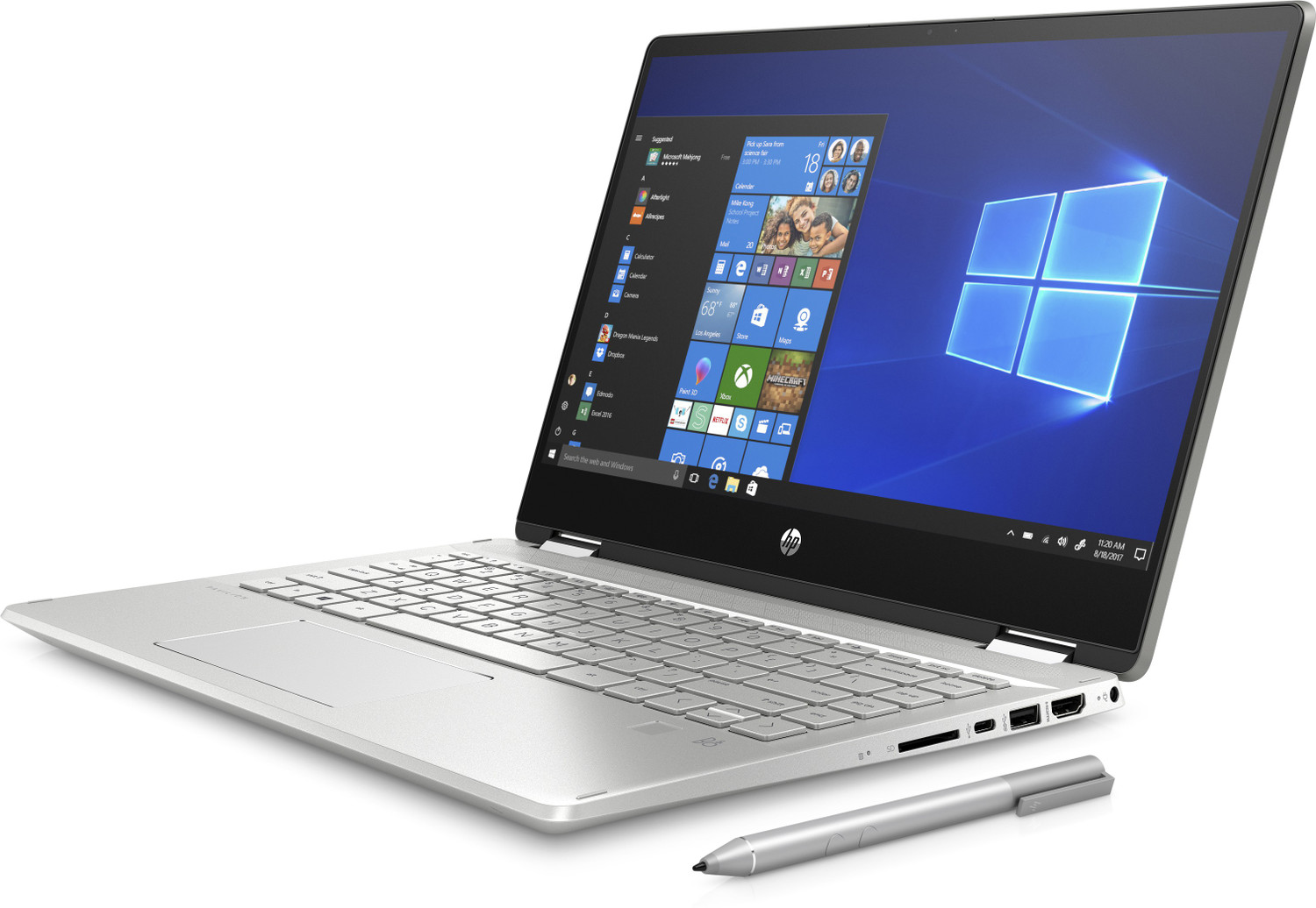 Image of HP Pavilion x360 Intel Core i7 8th Gen 8565U - (8 GB /1 TB HDD /256 GB SSD /Windows 10 Home /2 GB Graphics) 14-dh0112TX 2 in 1 Laptop