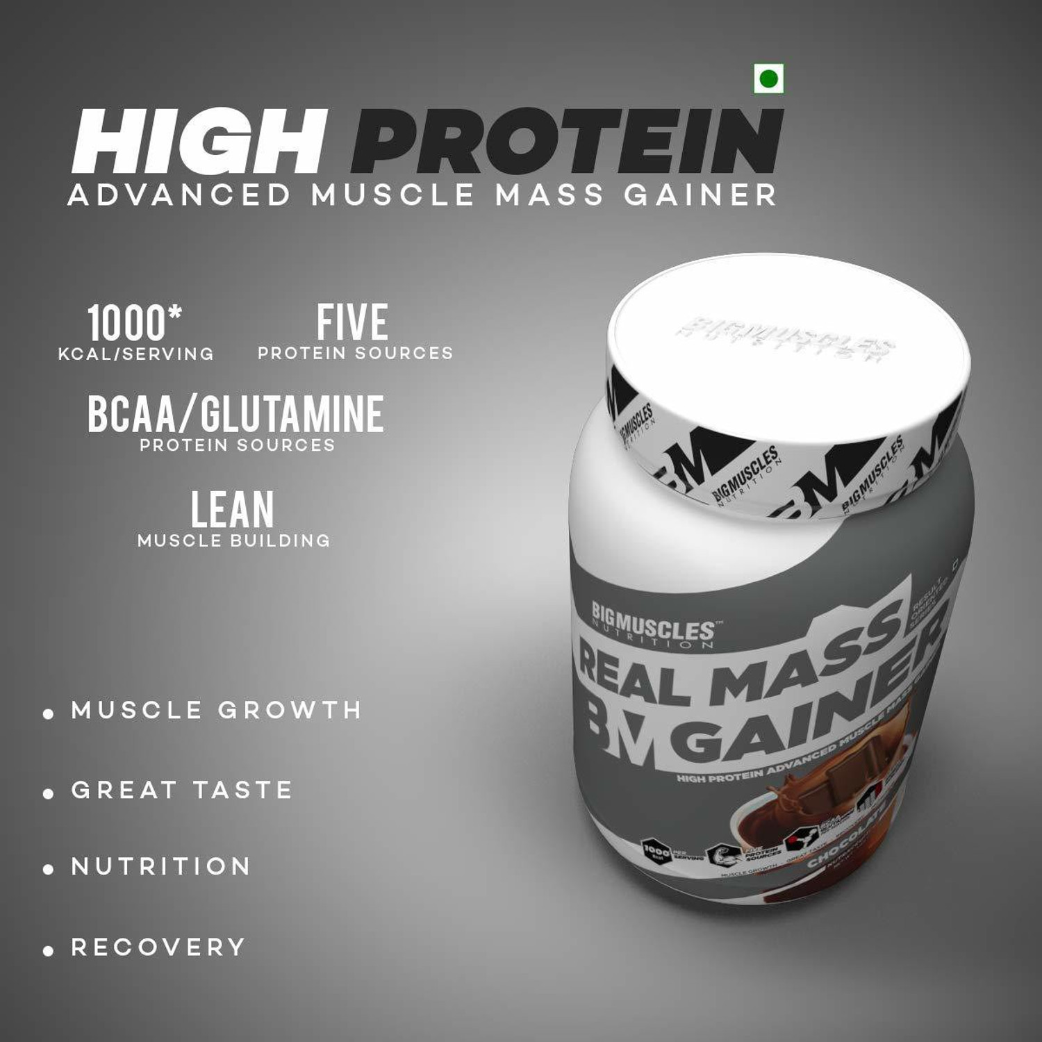 Image of BIGMUSCLES NUTRITION Real Weight Gainers /Mass Gainers