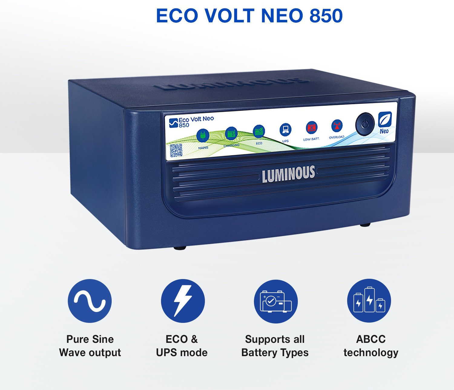 Image of LUMINOUS 700 VA with 24 Months Warranty Pure Sine Wave Inverter