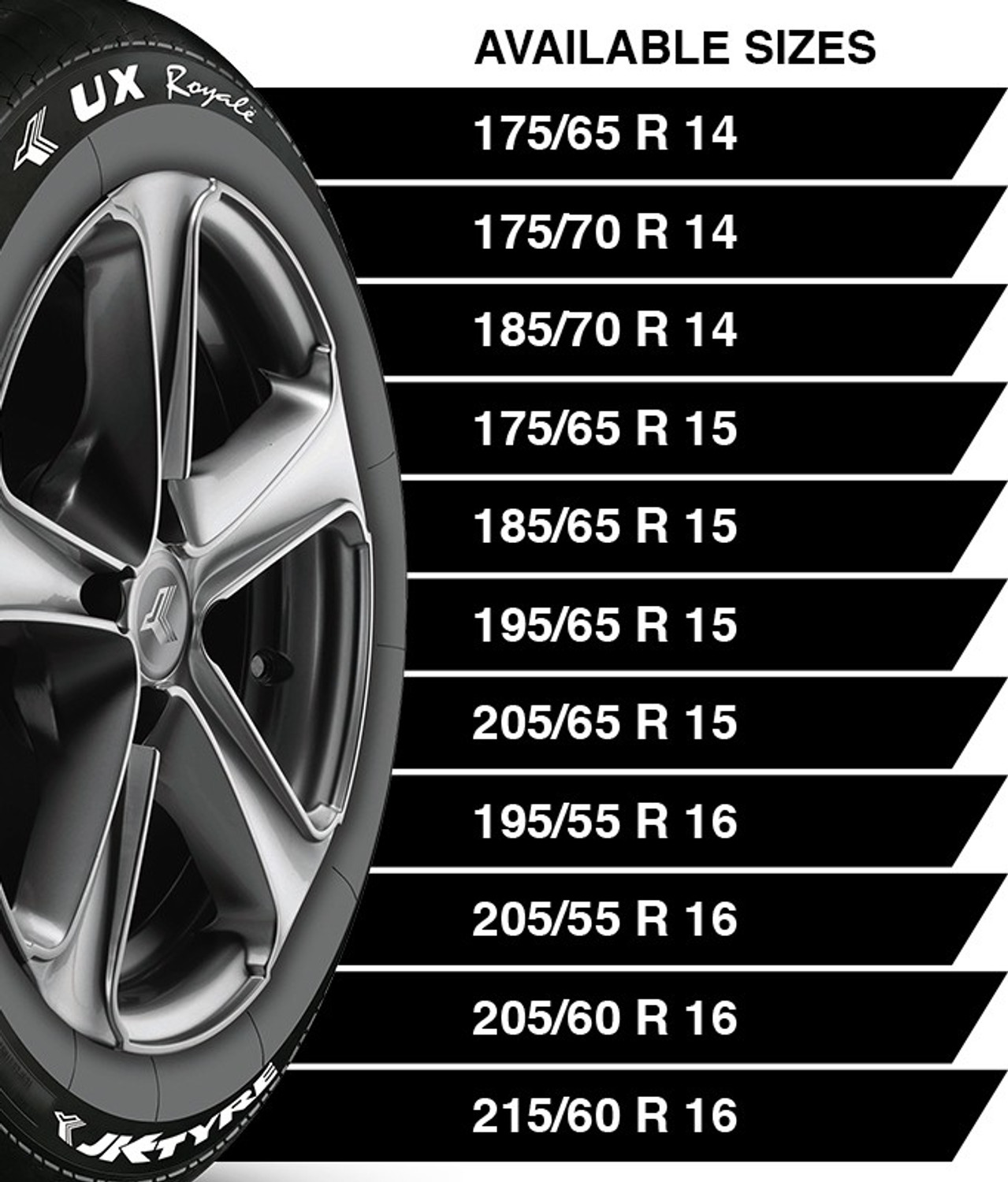 Image of JK TYRE UX Royale 4 Wheeler Tyre