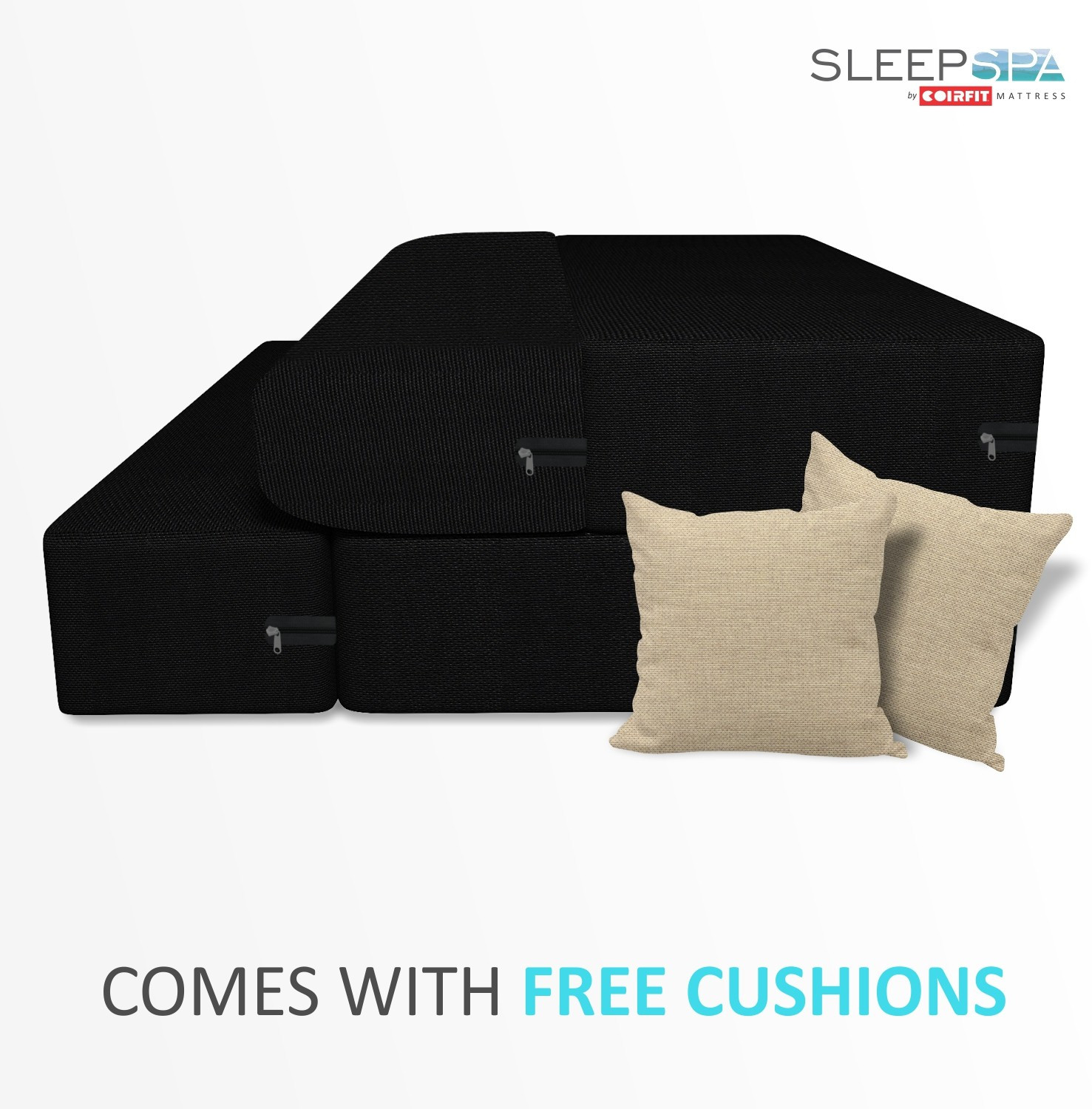 Image of SLEEP SPA 1 Seater Single Foam Fold Out Sofa Cum Bed