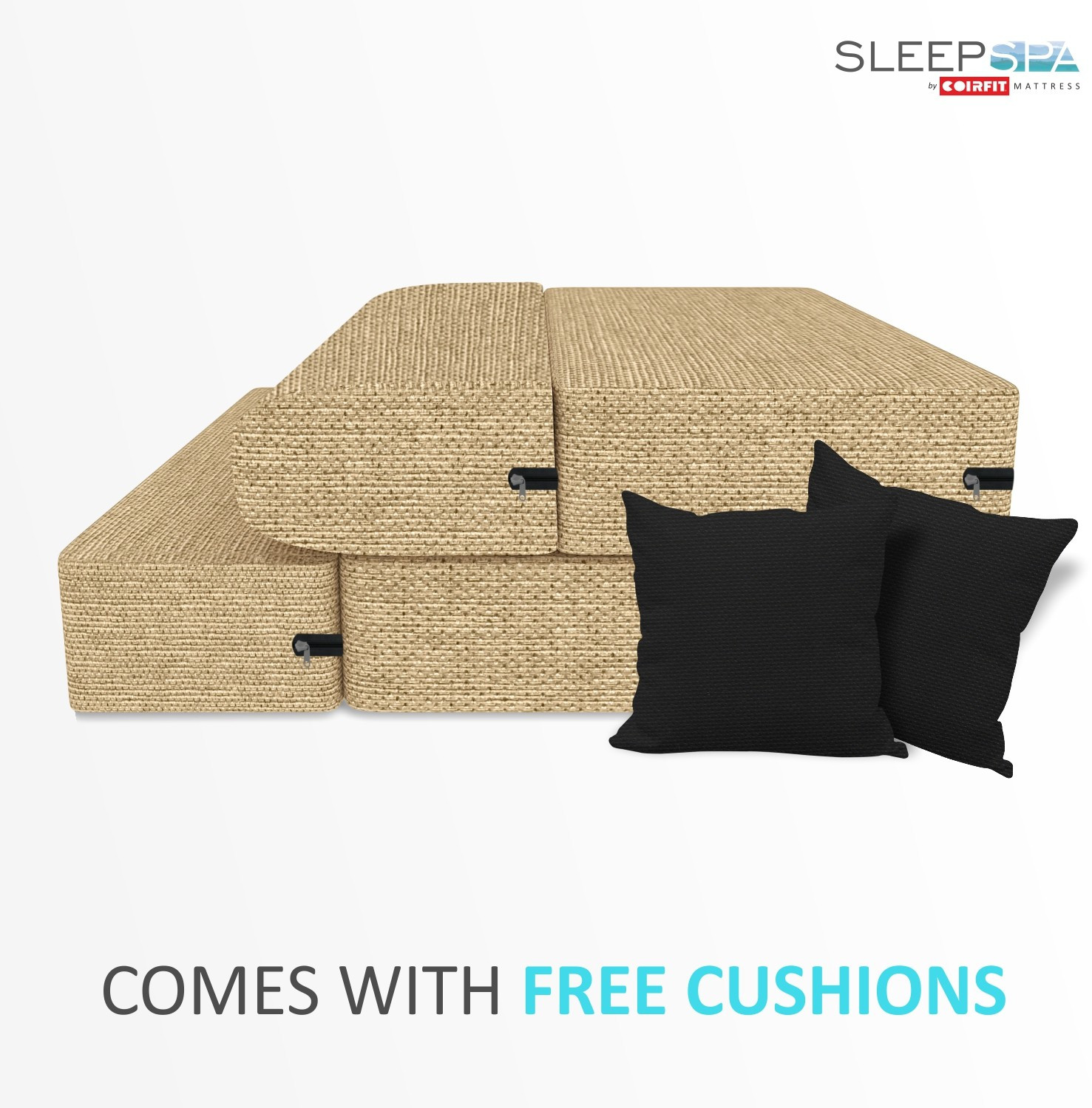 Image of SLEEP SPA 1 Seater Single Foam Fold Out Sofa Cum Bed