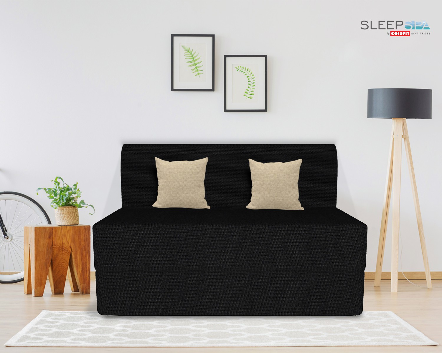 Image of SLEEP SPA 1 Seater Single Foam Fold Out Sofa Cum Bed