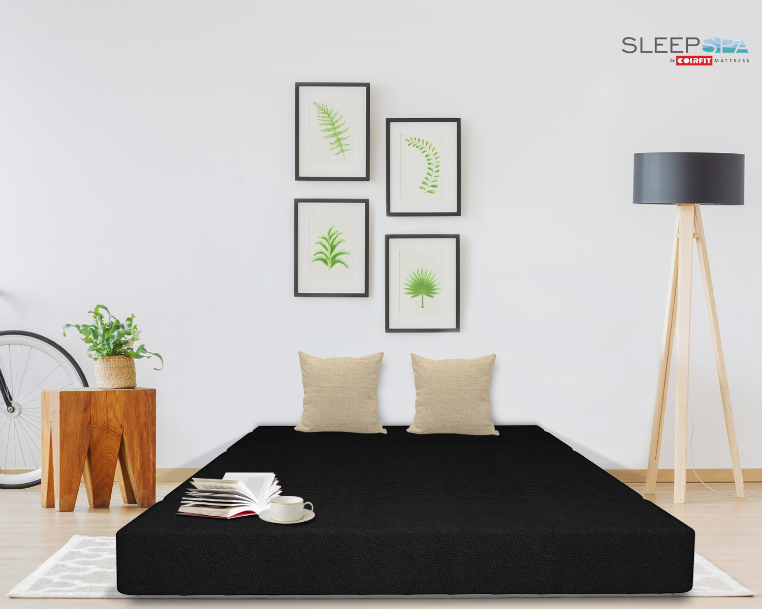 Image of SLEEP SPA 1 Seater Single Foam Fold Out Sofa Cum Bed