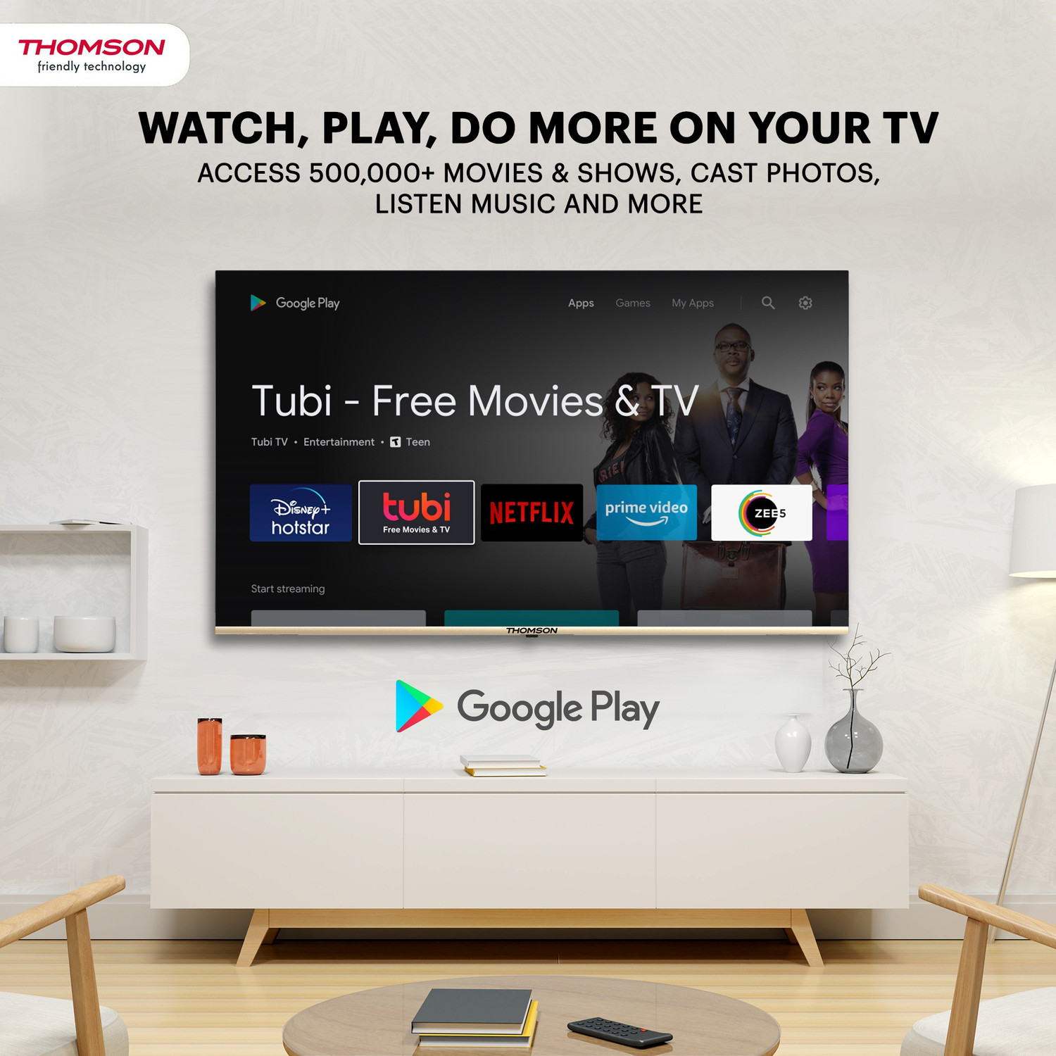 Image of Thomson OATHPRO Series 108 cm (43 inch) Ultra HD (4K) LED Smart Android TV with Dolby Digital Plus & DTS TruSurround