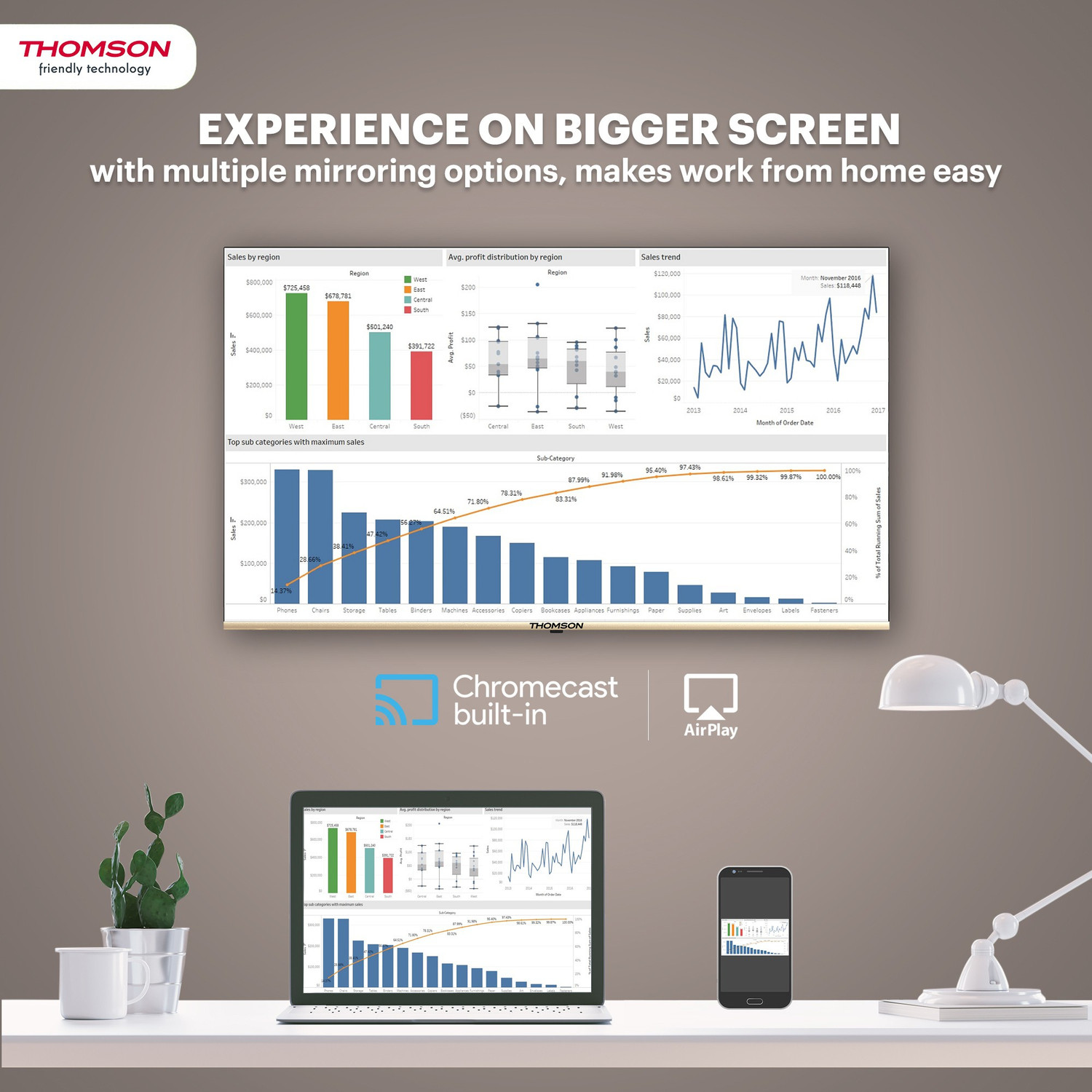 Image of Thomson OATHPRO Series 108 cm (43 inch) Ultra HD (4K) LED Smart Android TV with Dolby Digital Plus & DTS TruSurround