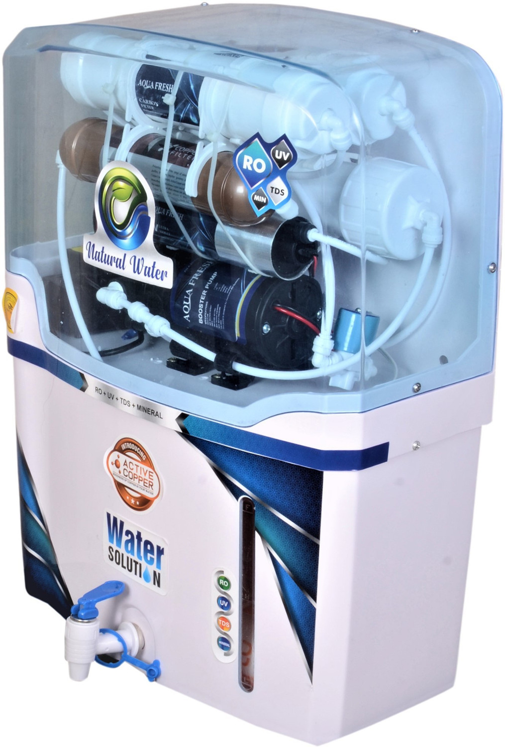Image of water solution Prism COPPER RO+UV+TDS 15L 15 L RO + UV + UF + TDS Water Purifier