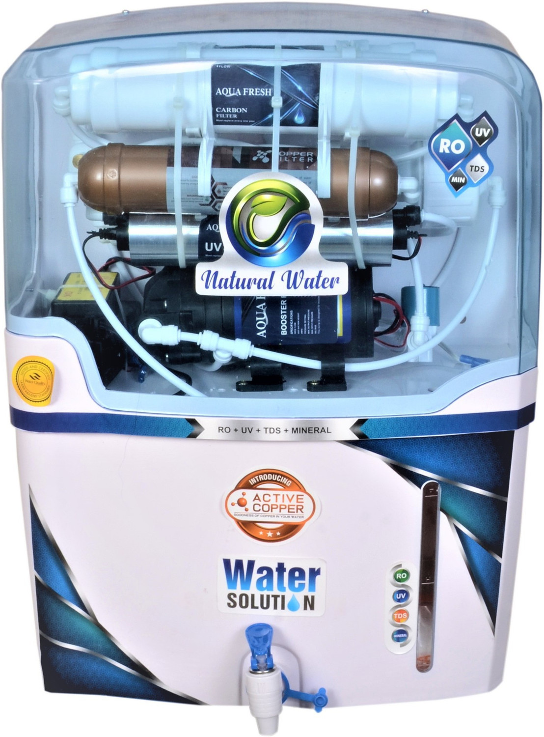 Image of water solution Prism COPPER RO+UV+TDS 15L 15 L RO + UV + UF + TDS Water Purifier