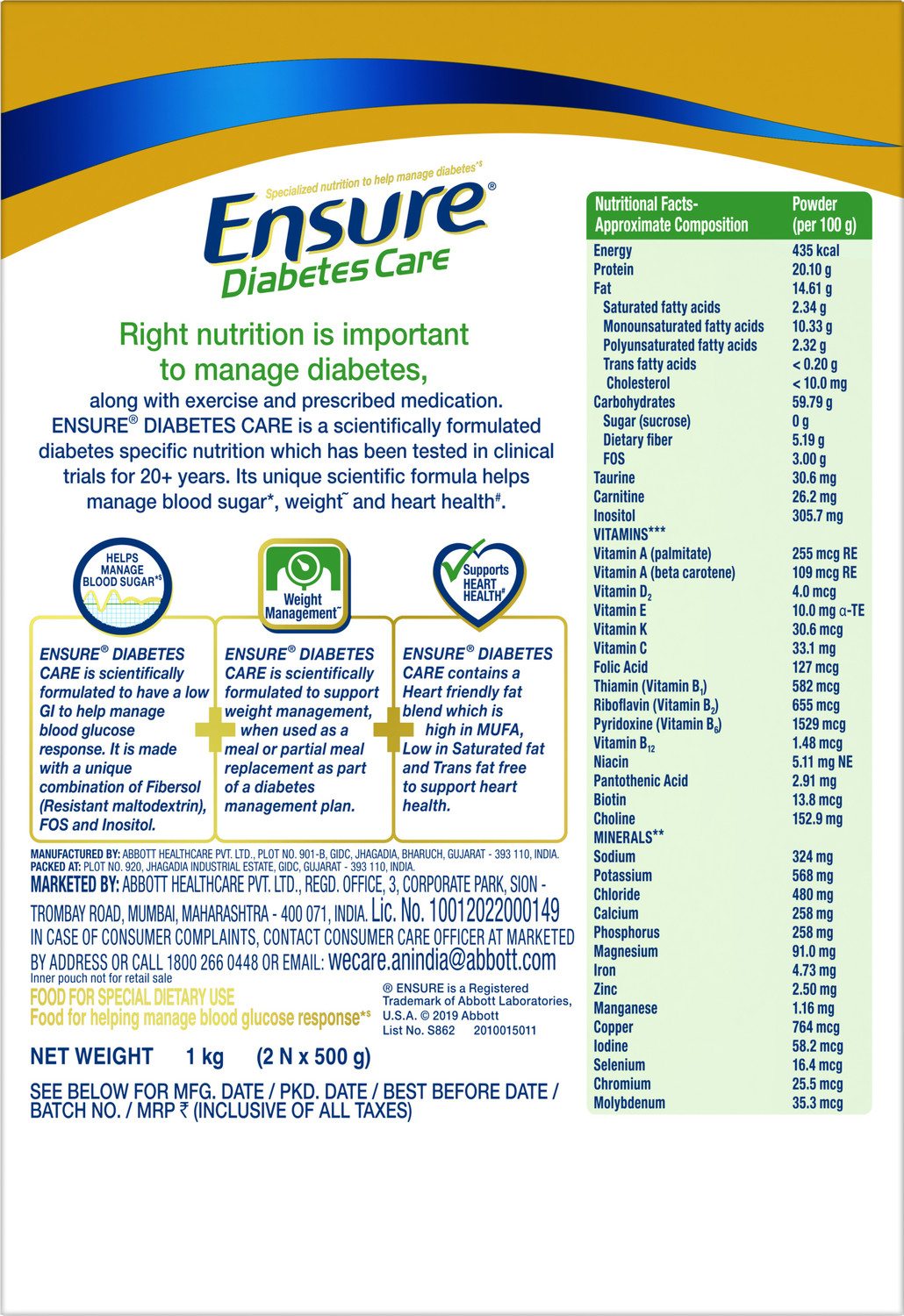Image of ENSURE Diabetes Care Specialized Nutritional Drink, Vanilla