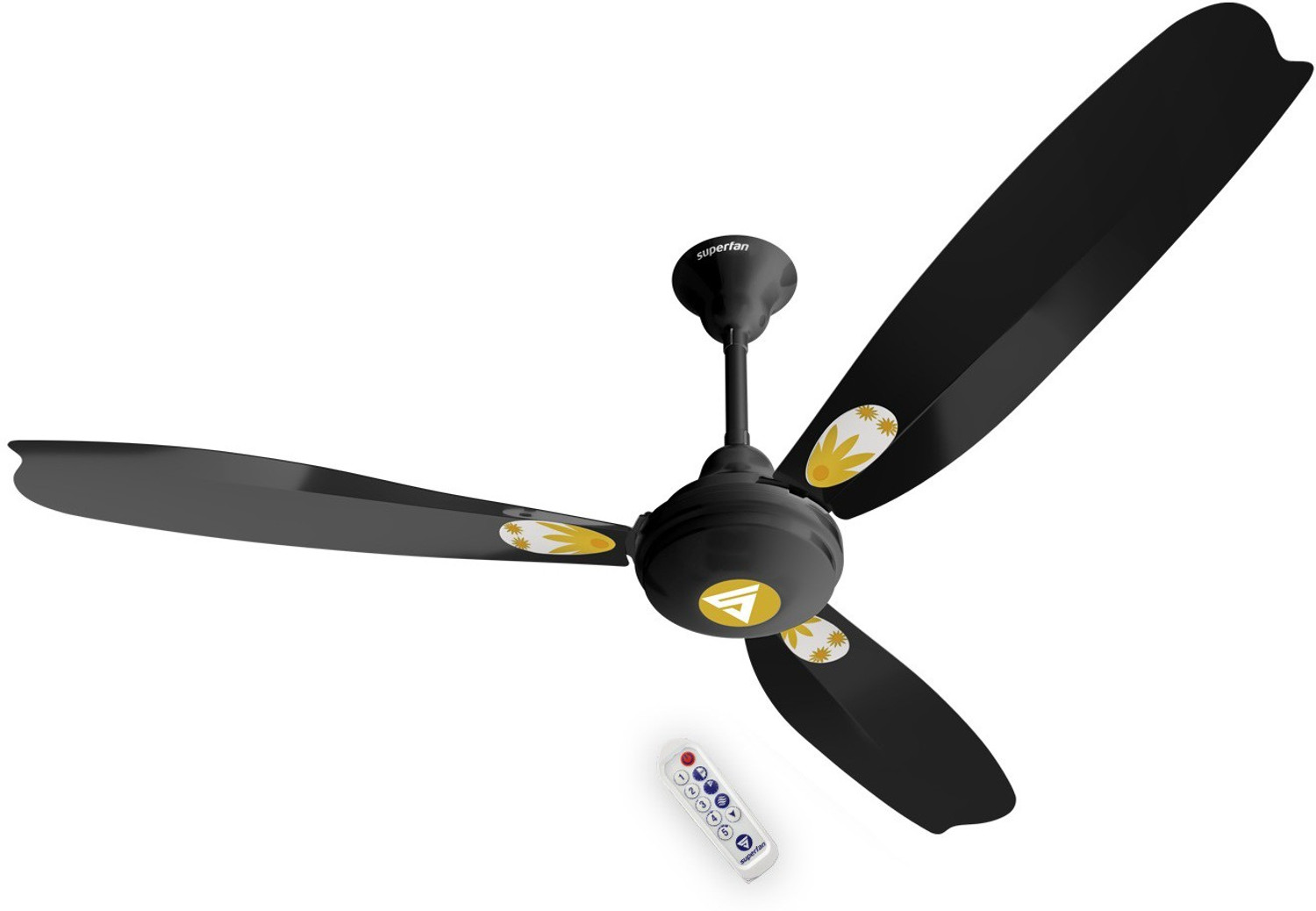 Image of Superfan SUPER A1 CARBON 48 '' Energy Efficient - 5 Star Rated with 5 Year Warranty BLDC Motor with Remote 1200 mm Ceiling Fan
