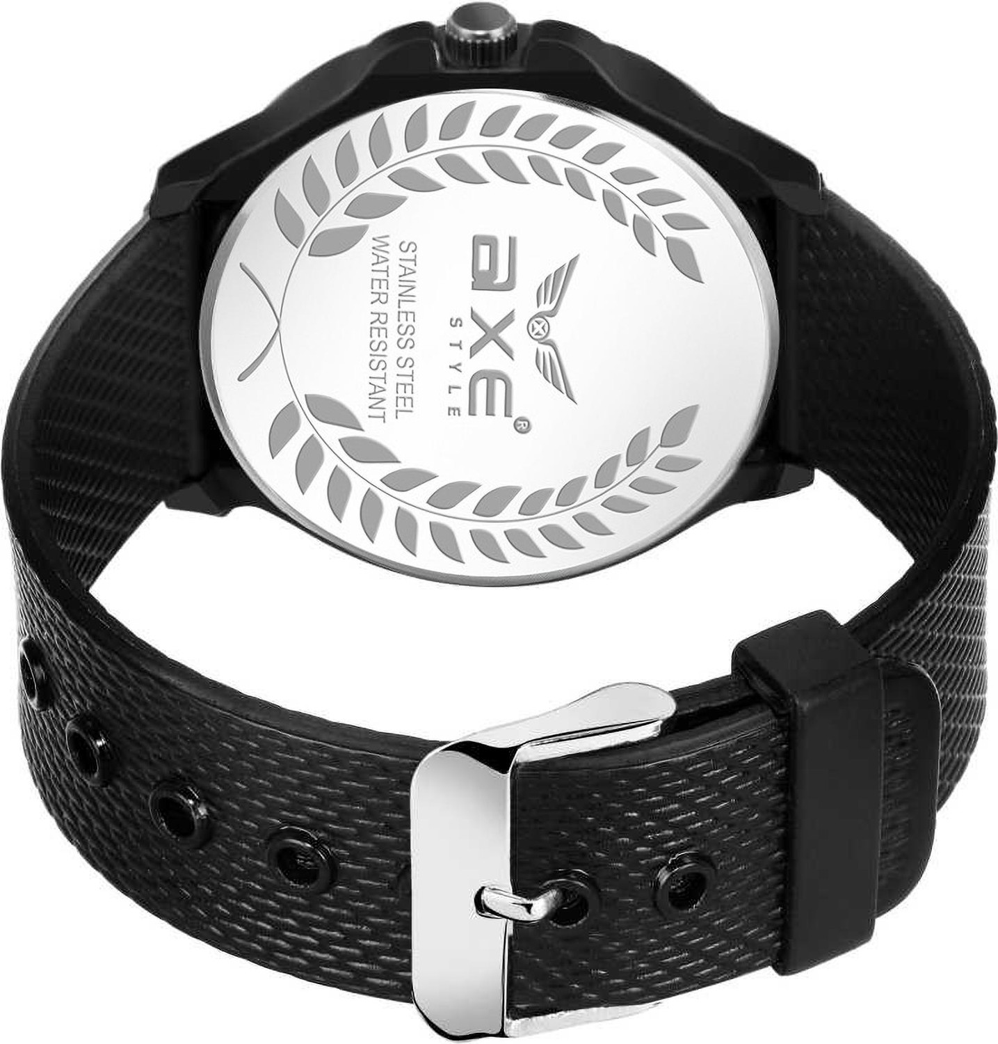 Image of AXE Style X-1203 Black Leather Strap Wrist Watch For Mens & Boys Branded /Brand Hands Analog Watch Analog Watch - For Men