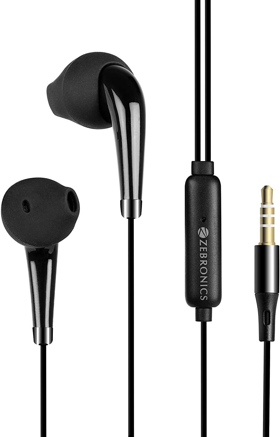 ZEBRONICS Zeb-Calyx Wired Headset  (Black, In the Ear)