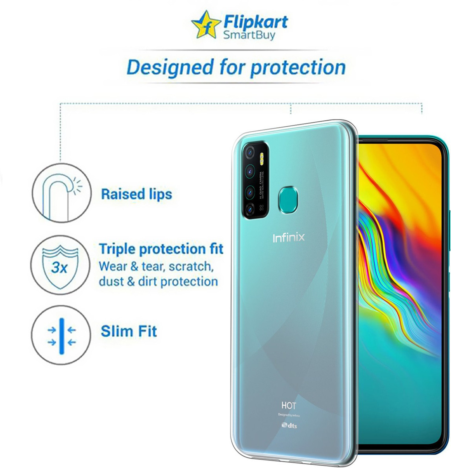 Image of Flipkart SmartBuy Back Cover for Infinix Hot 9, Infinix Hot 9 Pro