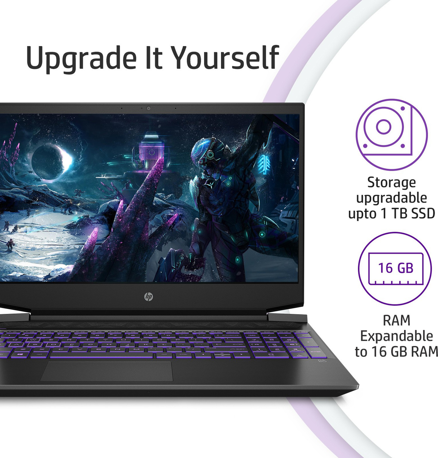 Image of HP Pavilion Gaming AMD Ryzen 5 Quad Core 3550H - (8 GB /512 GB SSD /Windows 10 Home /4 GB Graphics /NVIDIA GeForce GTX 1650) 15-ec0104AX Gaming Laptop
