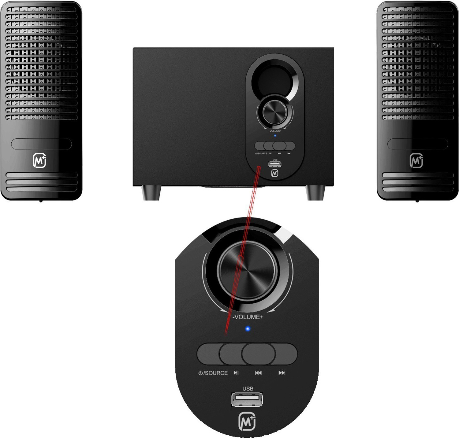 Image of Matata MTM21311 12 W Bluetooth Laptop /Desktop Speaker