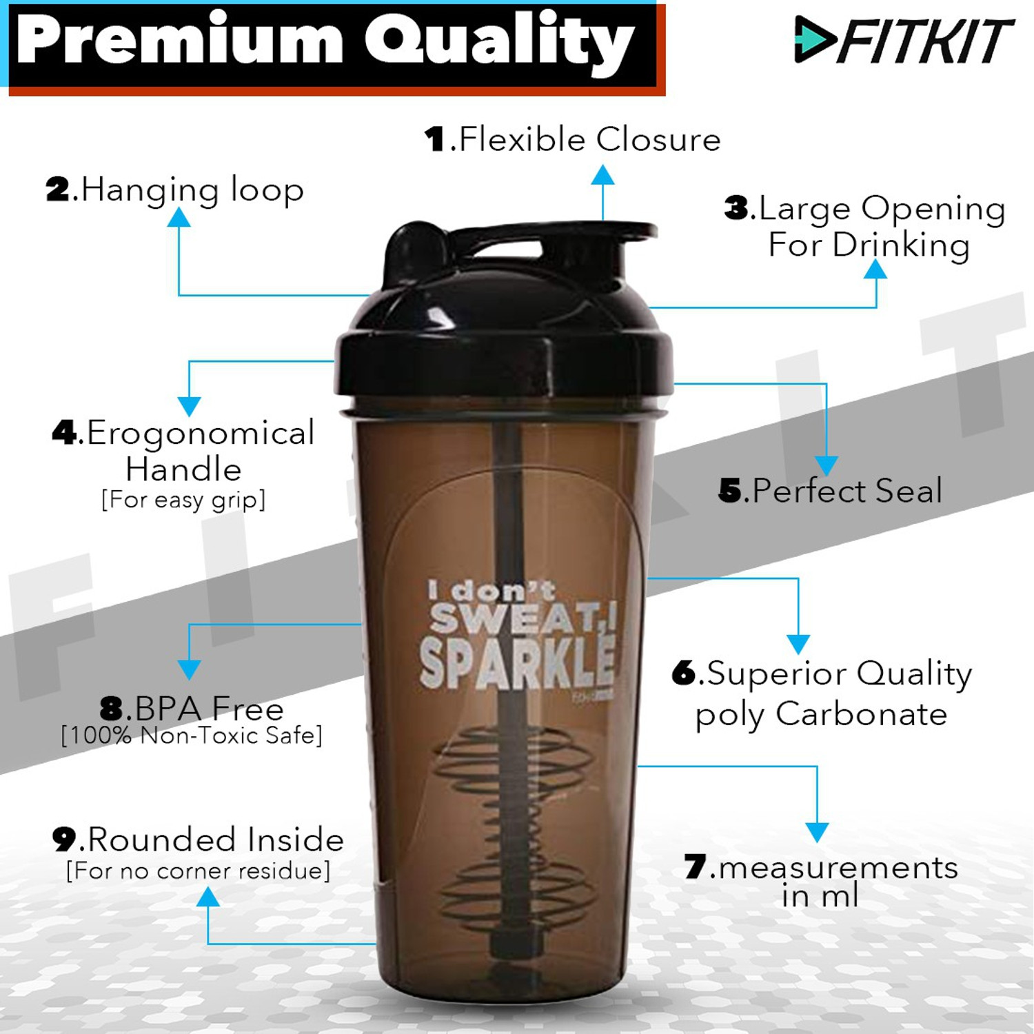 Image of FITKIT Classic Bottle 700 ml Plastic Shaker