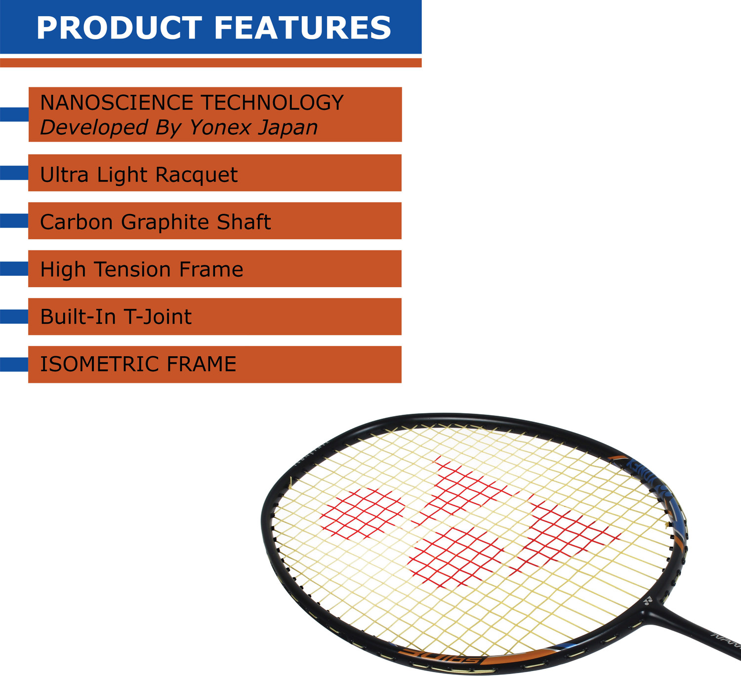 Yonex Nanoray Light 18i Black Strung Badminton Racquet (Tension 30 lbs