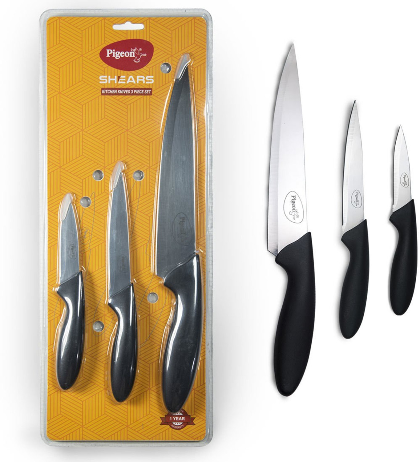 Image of Pigeon 3 Pc Steel Knife Set