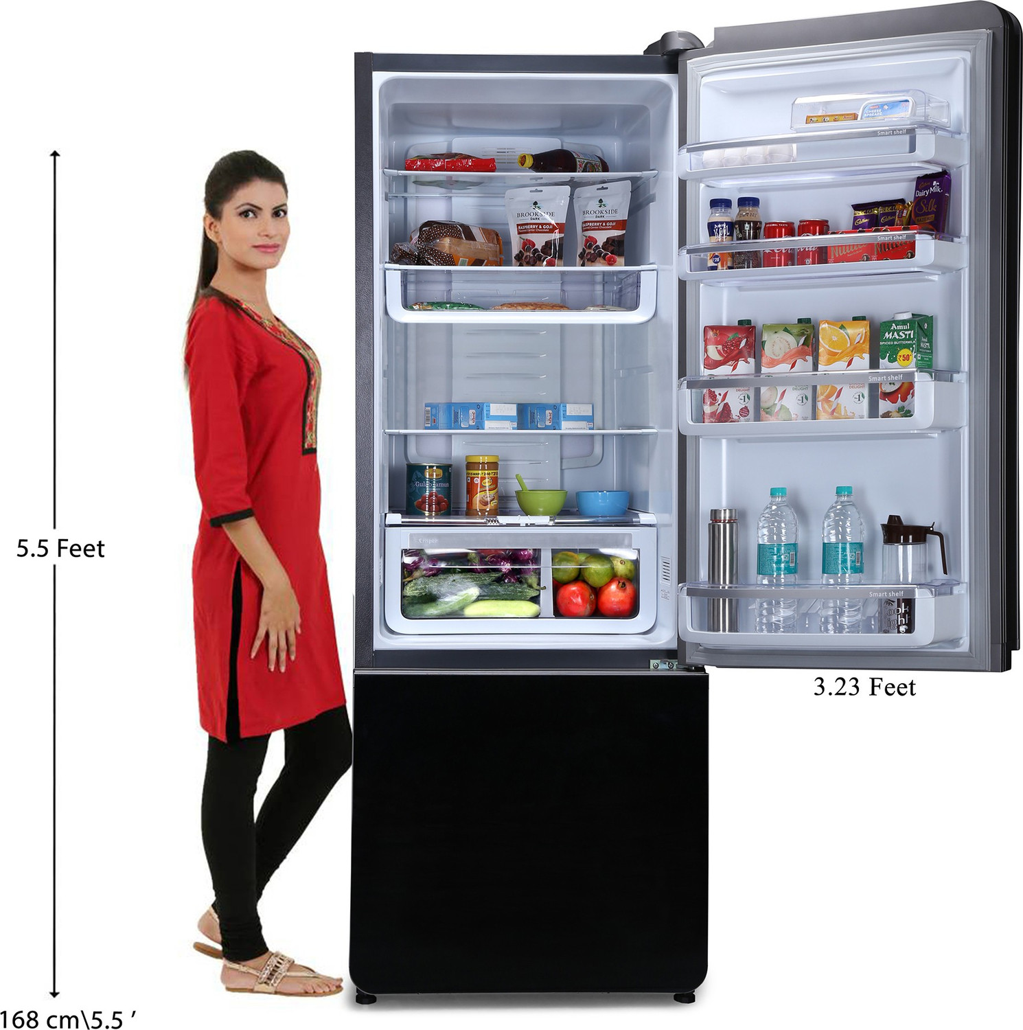 Image of Godrej 430 L Frost Free Double Door Bottom Mount 3 Star Refrigerator