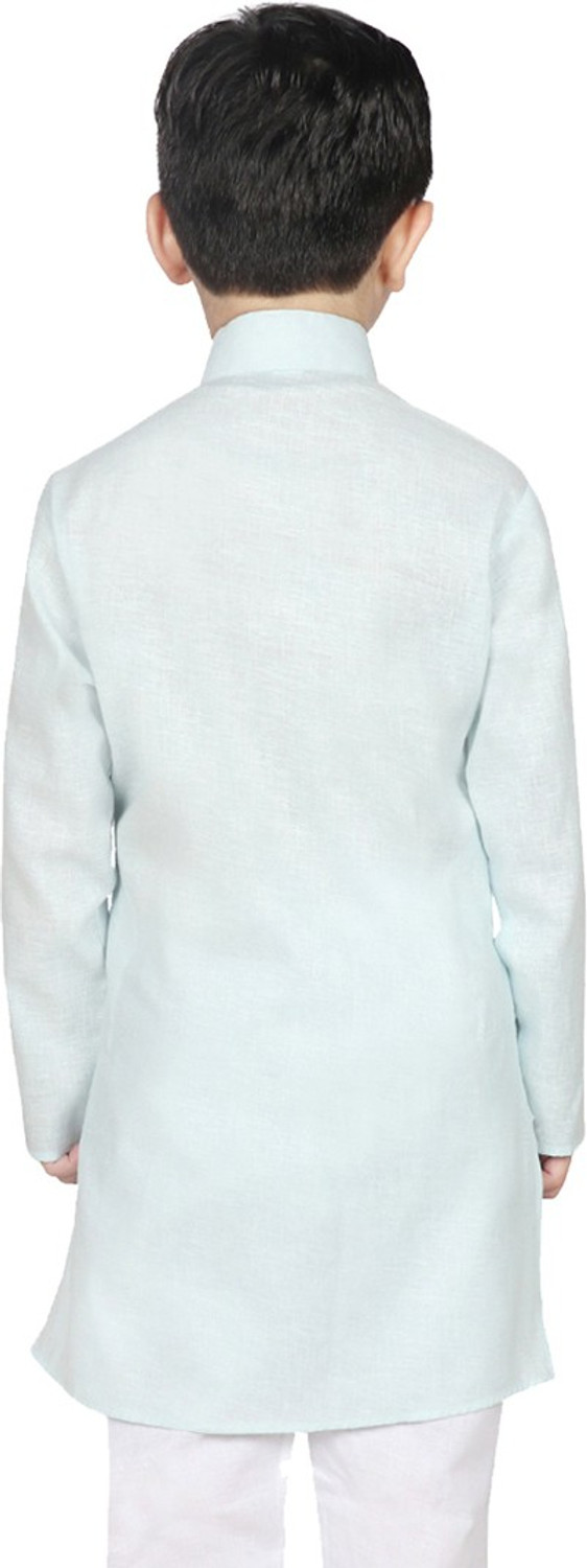 Image of SG YUVRAJ Boys Solid Straight Kurta