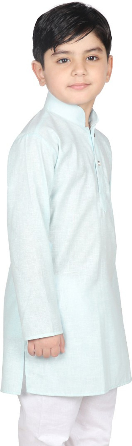 Image of SG YUVRAJ Boys Solid Straight Kurta