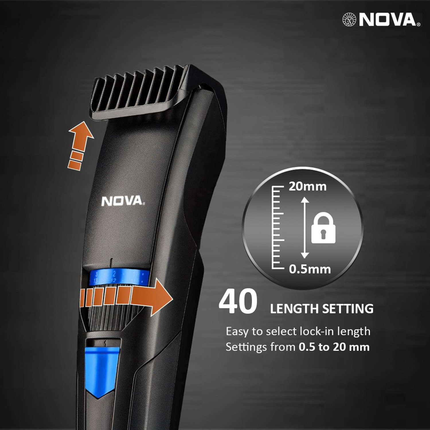 Image of NOVA NHT 1053 Trimmer 160 min Runtime 40 Length Settings