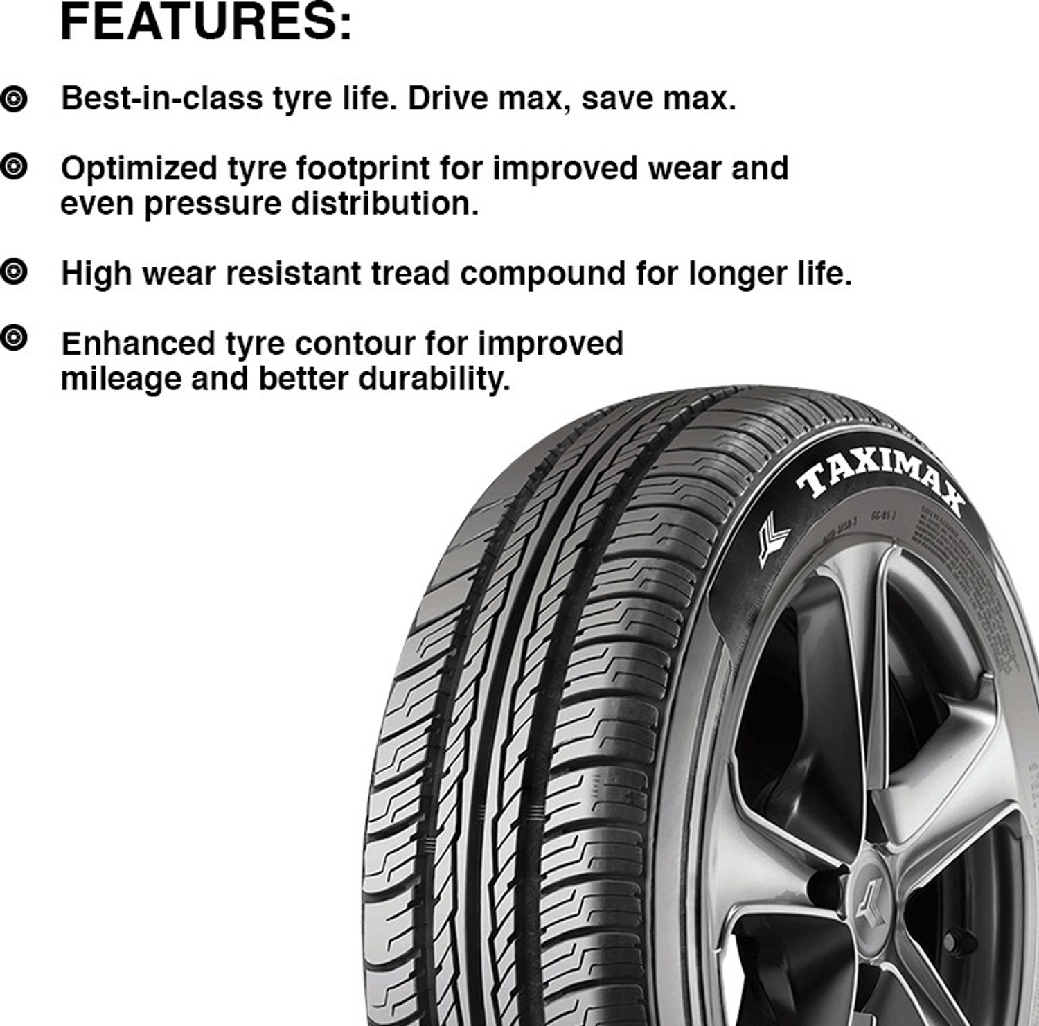 Image of JK TYRE Taximax 4 Wheeler Tyre