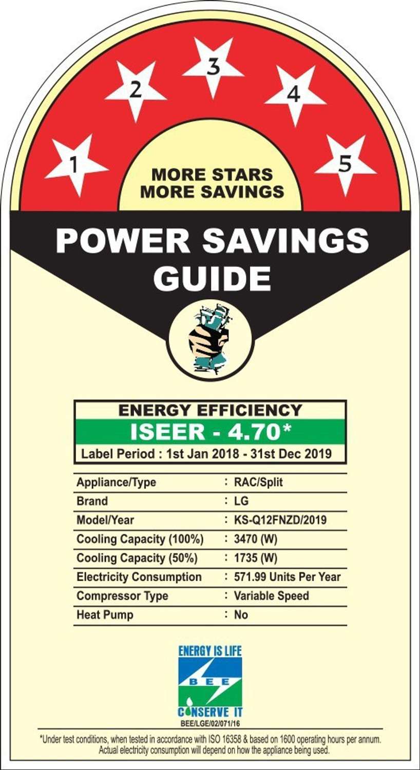 Image of LG 2019 Model 1 Ton 5 Star Split Dual Inverter AC