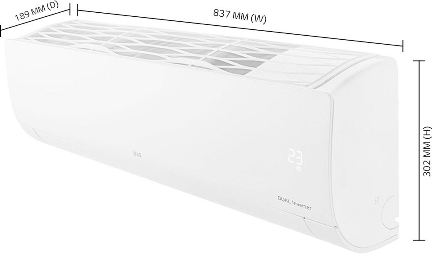 Image of LG 1 Ton 3 Star Split Inverter AC - White (KS-Q12ENXA, Copper Condenser)