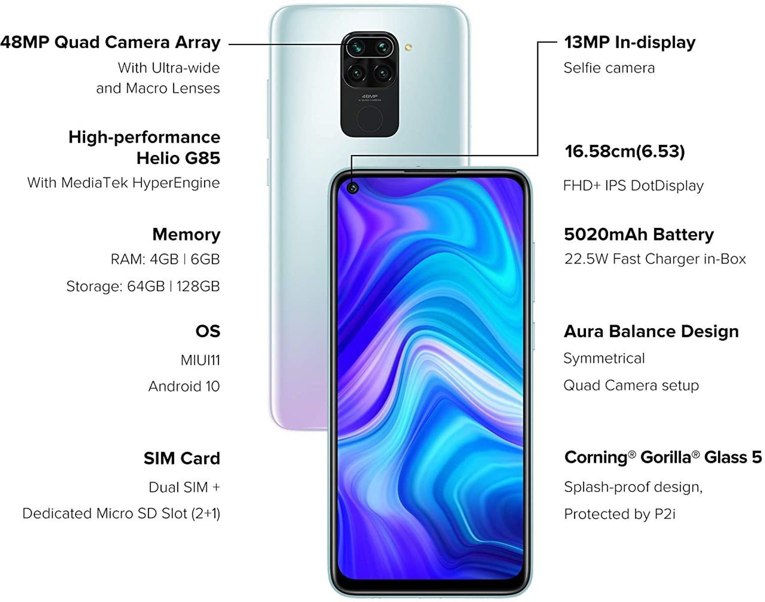 Image of REDMI Note 9 (Arctic White, 128 GB)
