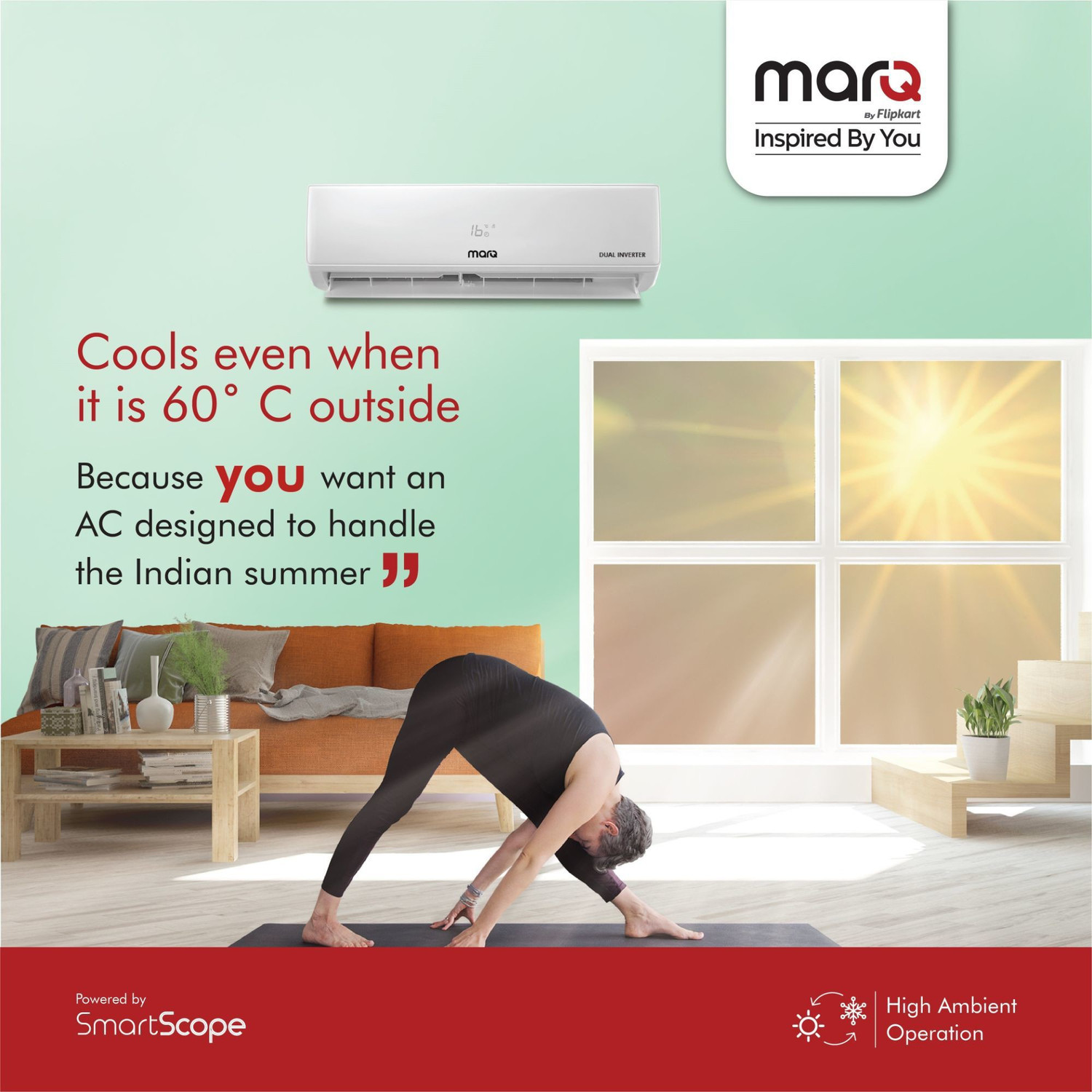 Image of MarQ by Flipkart 2020 Model 1.5 Ton 5 Star Split Dual Inverter AC