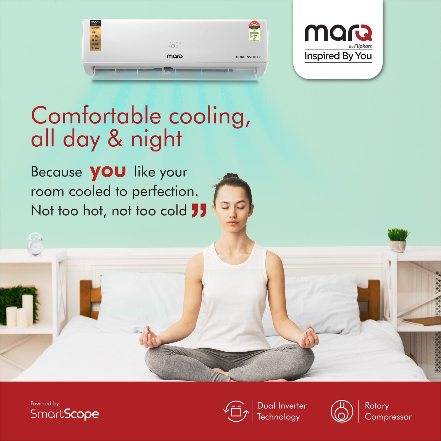 Image of MarQ by Flipkart 2020 Model 1.5 Ton 5 Star Split Dual Inverter AC