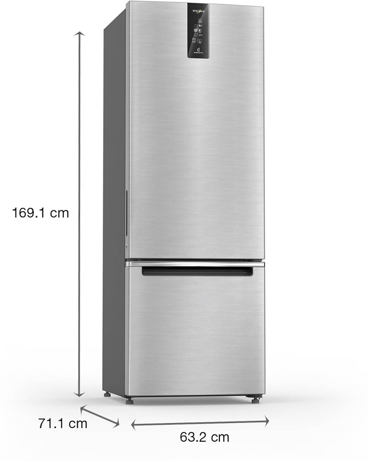 Image of Whirlpool 325 L Frost Free Double Door Bottom Mount 3 Star Refrigerator