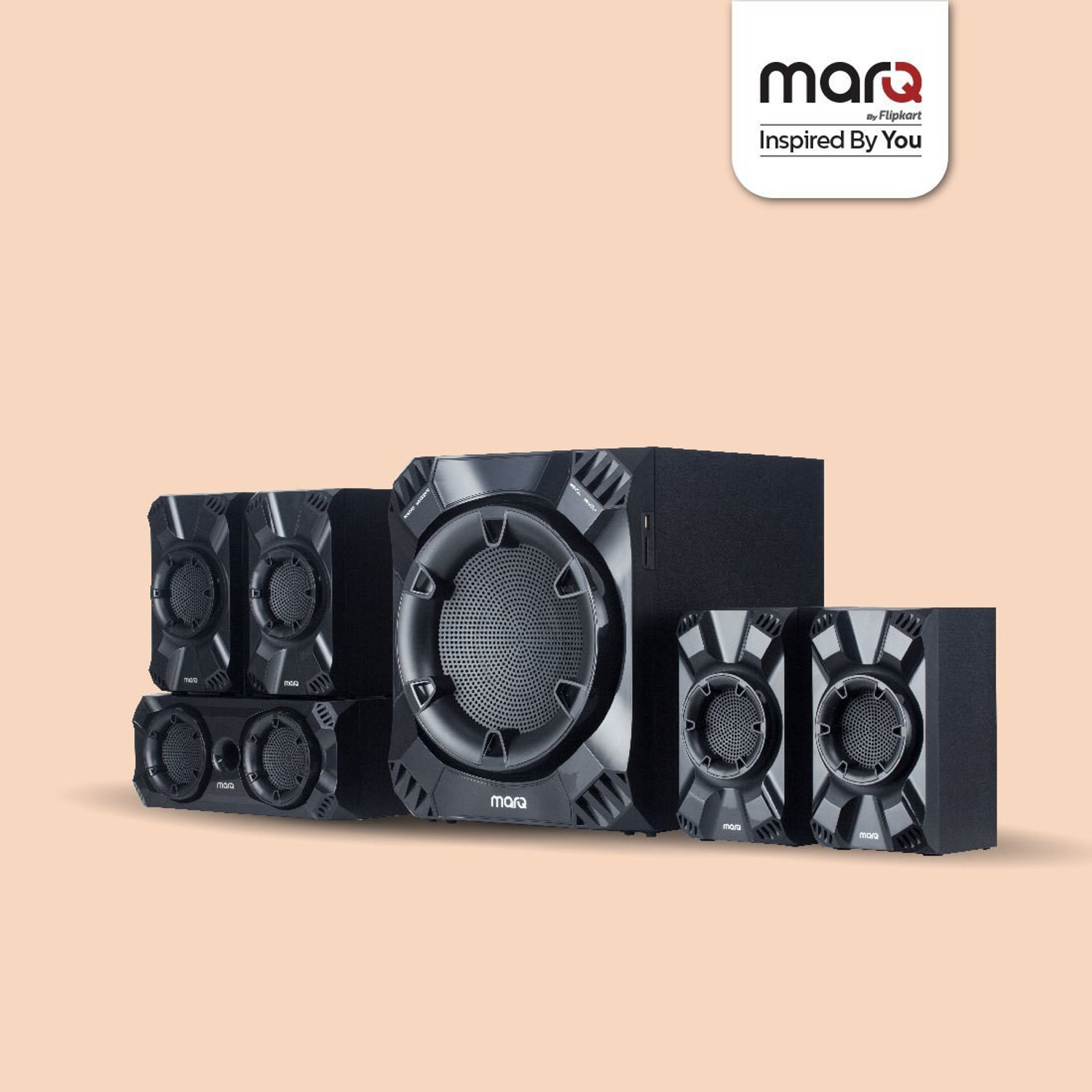 Image of MarQ by Flipkart with HDMI Arc 160 W Bluetooth Home Theatre (Black, 5.1 Channel)