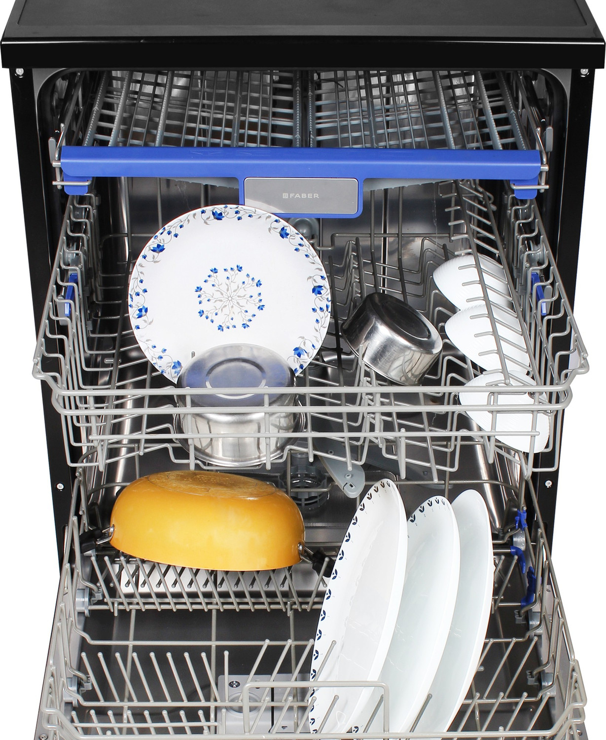 Image of FABER FFSD 8PR 14S-BK Free Standing 14 Place Settings Intensive Kadhai Cleaning| No Pre-rinse Required Dishwasher