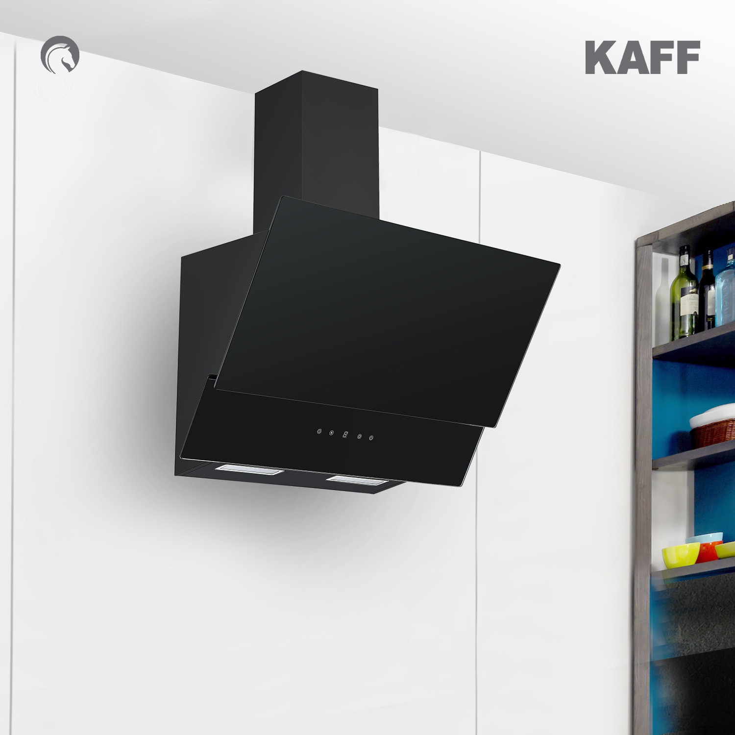 Image of Kaff NOVA 60 TC Wall Mounted BLACK 1000 m /h Chimney