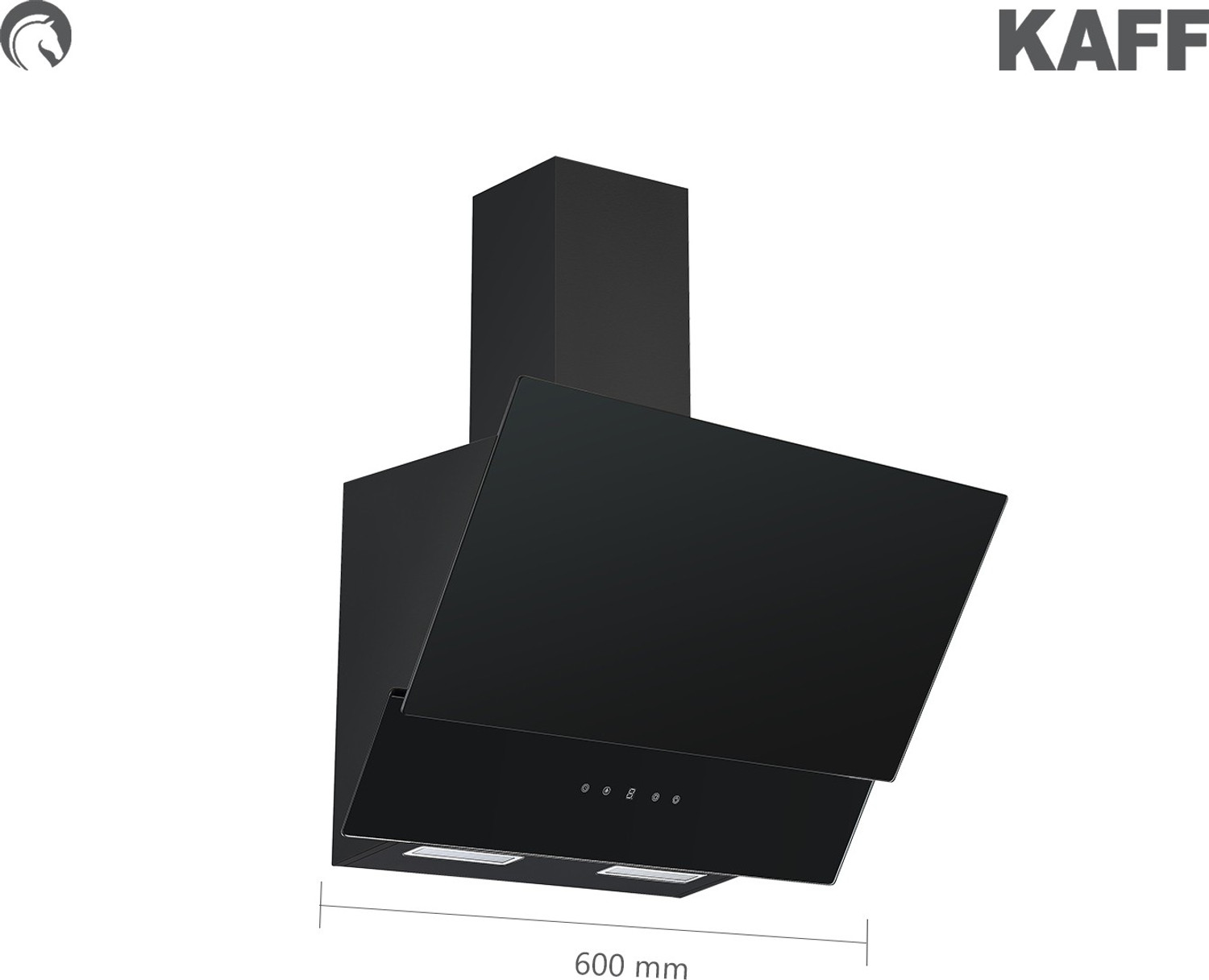 Image of Kaff NOVA 60 TC Wall Mounted BLACK 1000 m /h Chimney