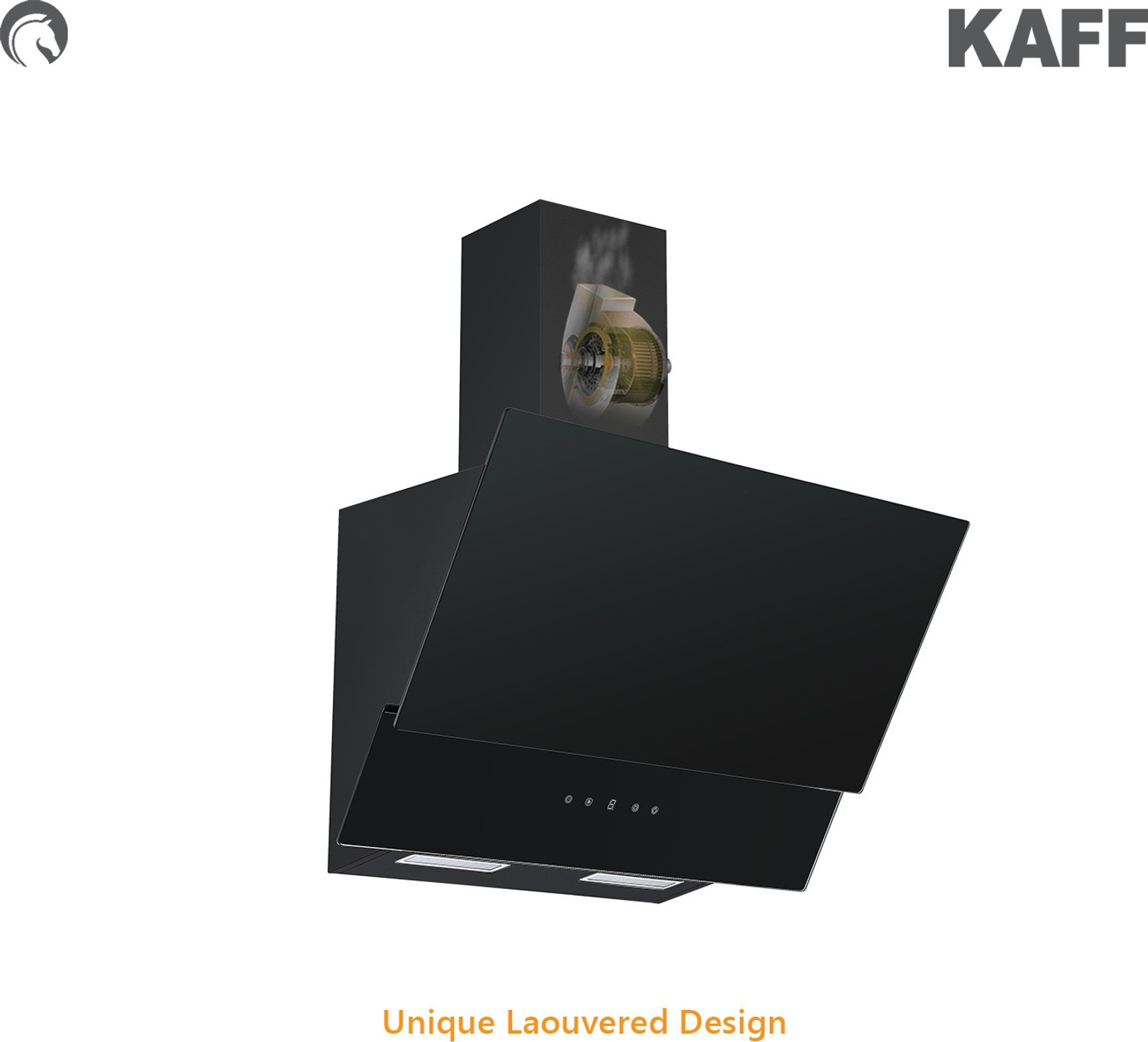 Image of Kaff NOVA 60 TC Wall Mounted BLACK 1000 m /h Chimney