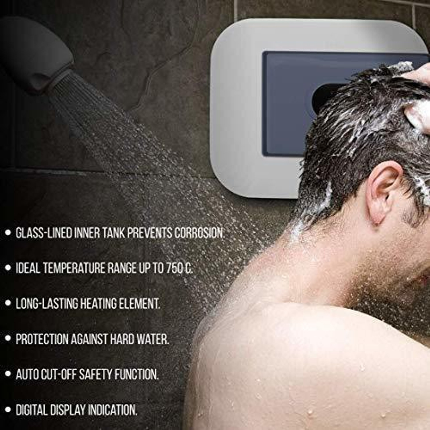 Image of BLOWHOT Instant Electric 10 Litre Storage Water Heater | Auto CUT-OFF (2000 Watt, 7 Year Warranty, 50Hz, 230V) with Low Power Consumption With 5 Star Rating 10 L Storage Water Geyser