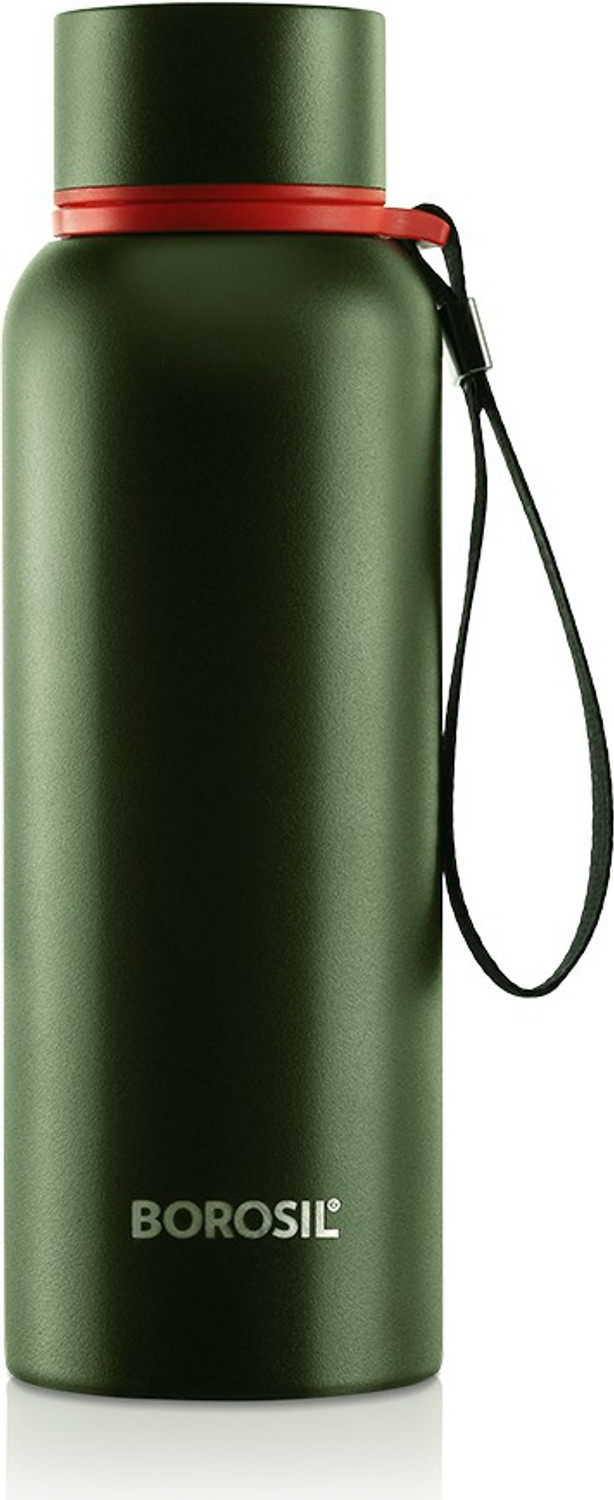 Image of BOROSIL Trek Vacuum Insulated 500ml Water Bottle, 20 &24 Hrs Hot & Cold Flask 500 ml Steel Flask