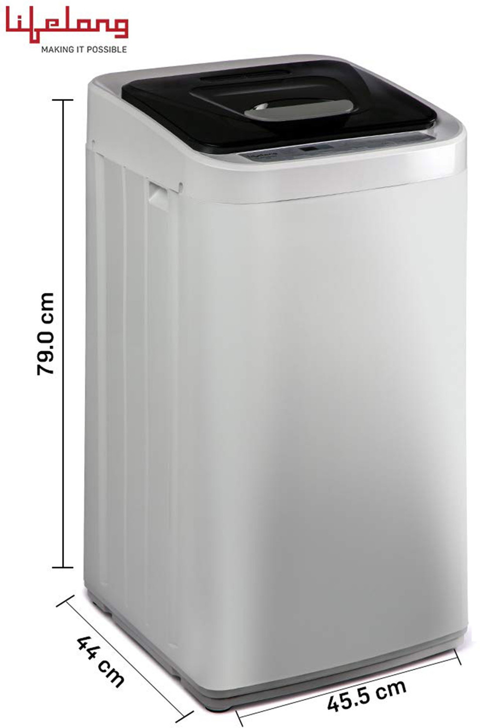Image of Lifelong 5 kg Fully Automatic Top Load Washing Machine White