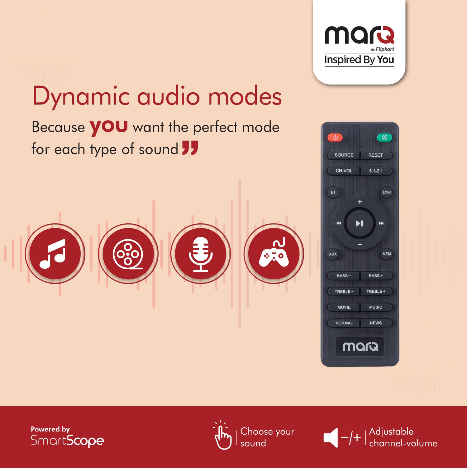 Image of MarQ by Flipkart with HDMI Arc 160 W Bluetooth Home Theatre (Black, 5.1 Channel)