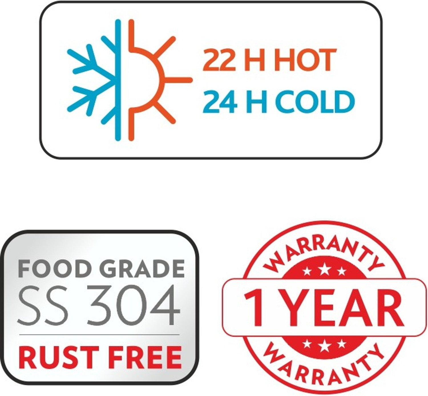 Image of BOROSIL Trek Vacuum Insulated 500ml Water Bottle, 20 &24 Hrs Hot & Cold Flask 500 ml Steel Flask