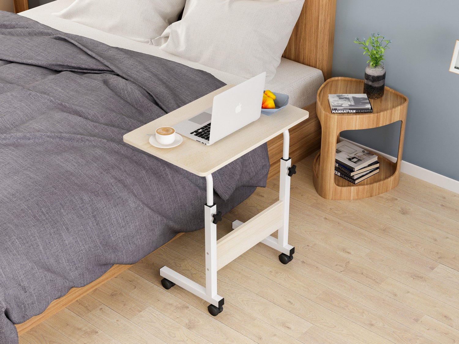 Bamboo Wood Bed Tray Useful Breakfast Laptop Desk Tea Food Sofa Bed Tr