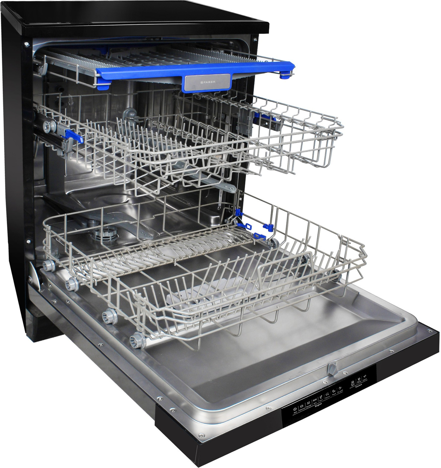Image of FABER FFSD 8PR 14S-BK Free Standing 14 Place Settings Intensive Kadhai Cleaning| No Pre-rinse Required Dishwasher