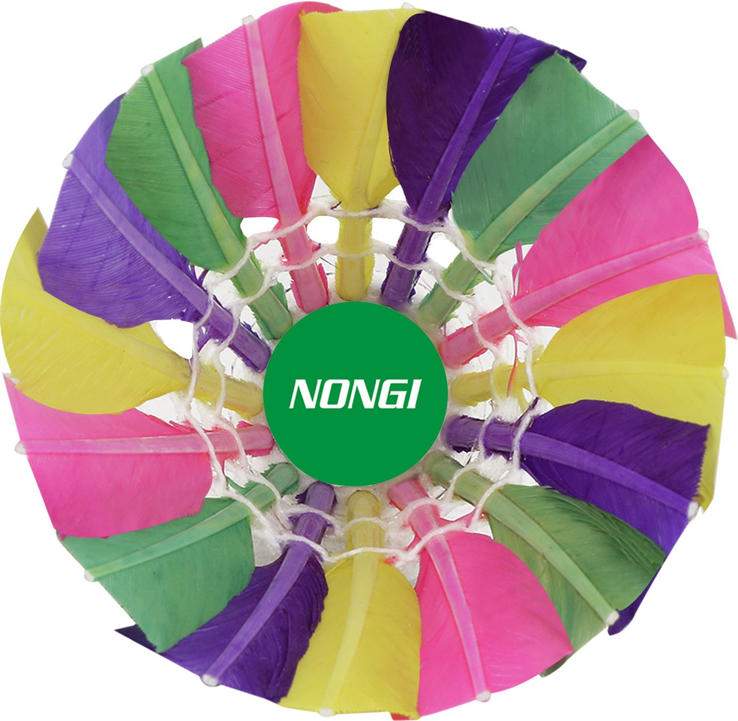 Image of Nongi 400 Colored Feather Shuttle - Multicolor (Medium, 77, Pack of 10)