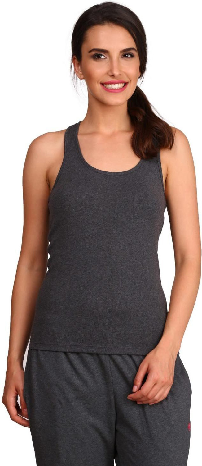 Image of JOCKEY Casual Sleeveless Solid Women Black Top