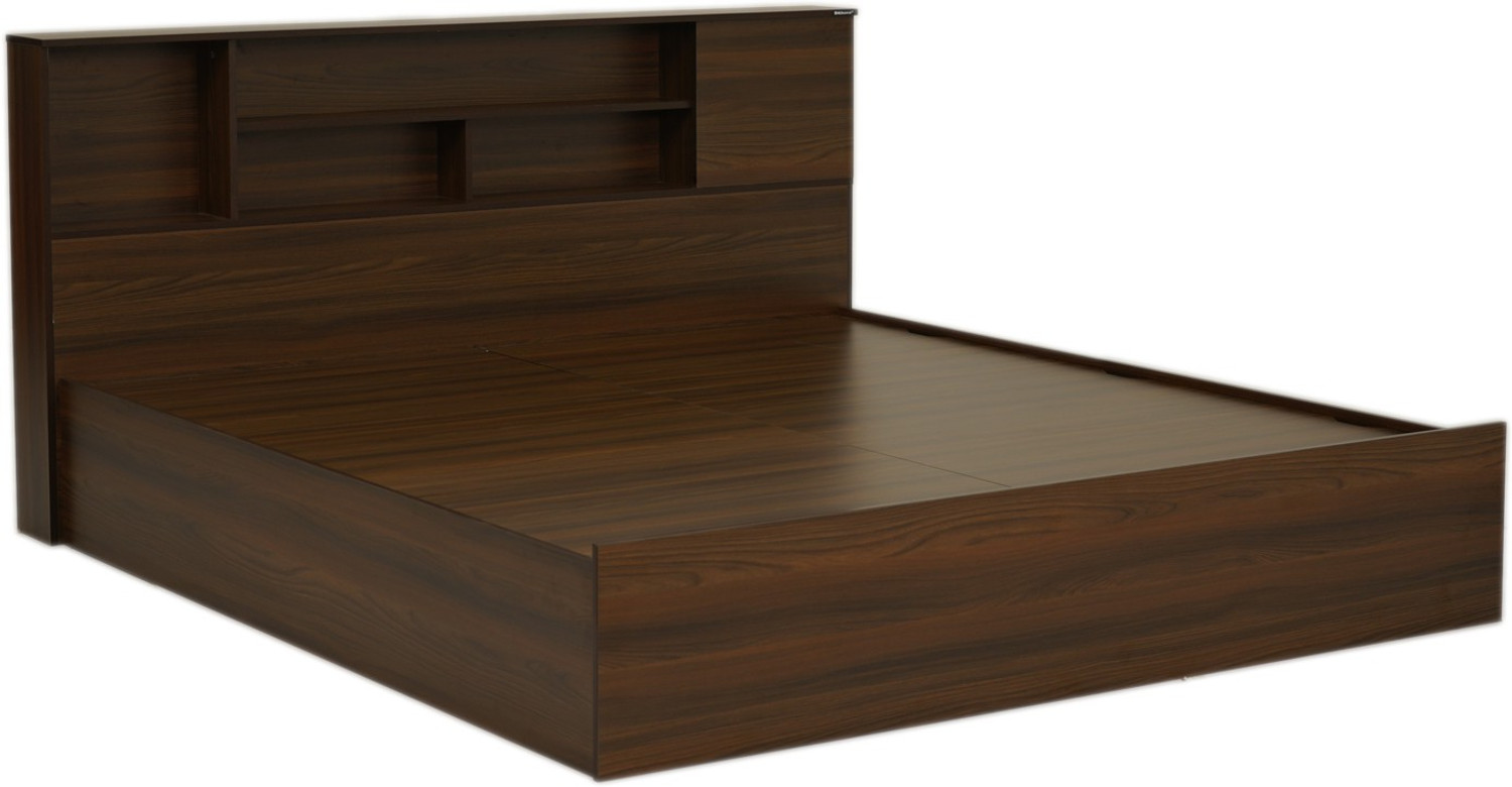 Image of Nilkamal Mozart Headboard Storage Engineered Wood Queen Box Bed, 218.5 cm x 161.8 cm (7.17 ft x 5.31 ft)