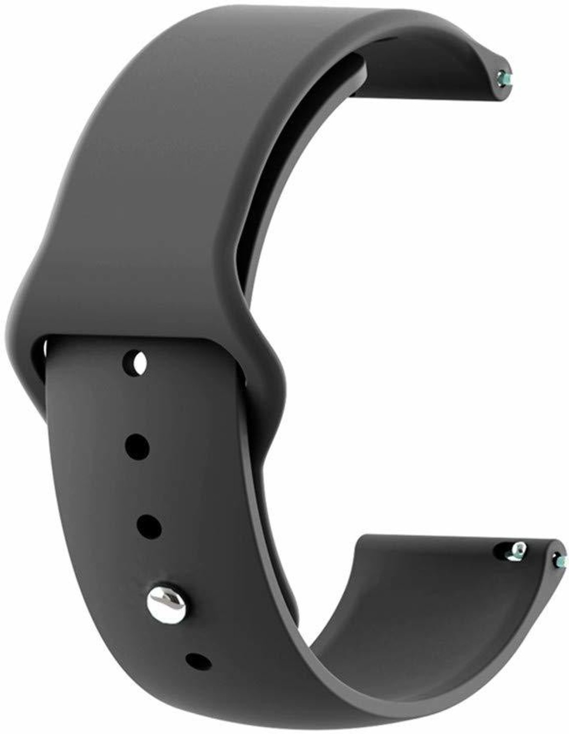 Image of gettechgo Soft Liquid Silicone 20 mm Band Compatible with Samsung Galaxy Watch 3 41mm, Samsung Galaxy 42mm, Samsung Galaxy Active 40mm, Active 2 (40-44mm) / AmazeFit BIP /BIP Lite /AmazeFit GTS, Amazefit GTR (42mm) / VivoActive 3 / RealMe Classic, Fashion Watch & Smartwatch with 20mm Lugs Smart Watch Strap