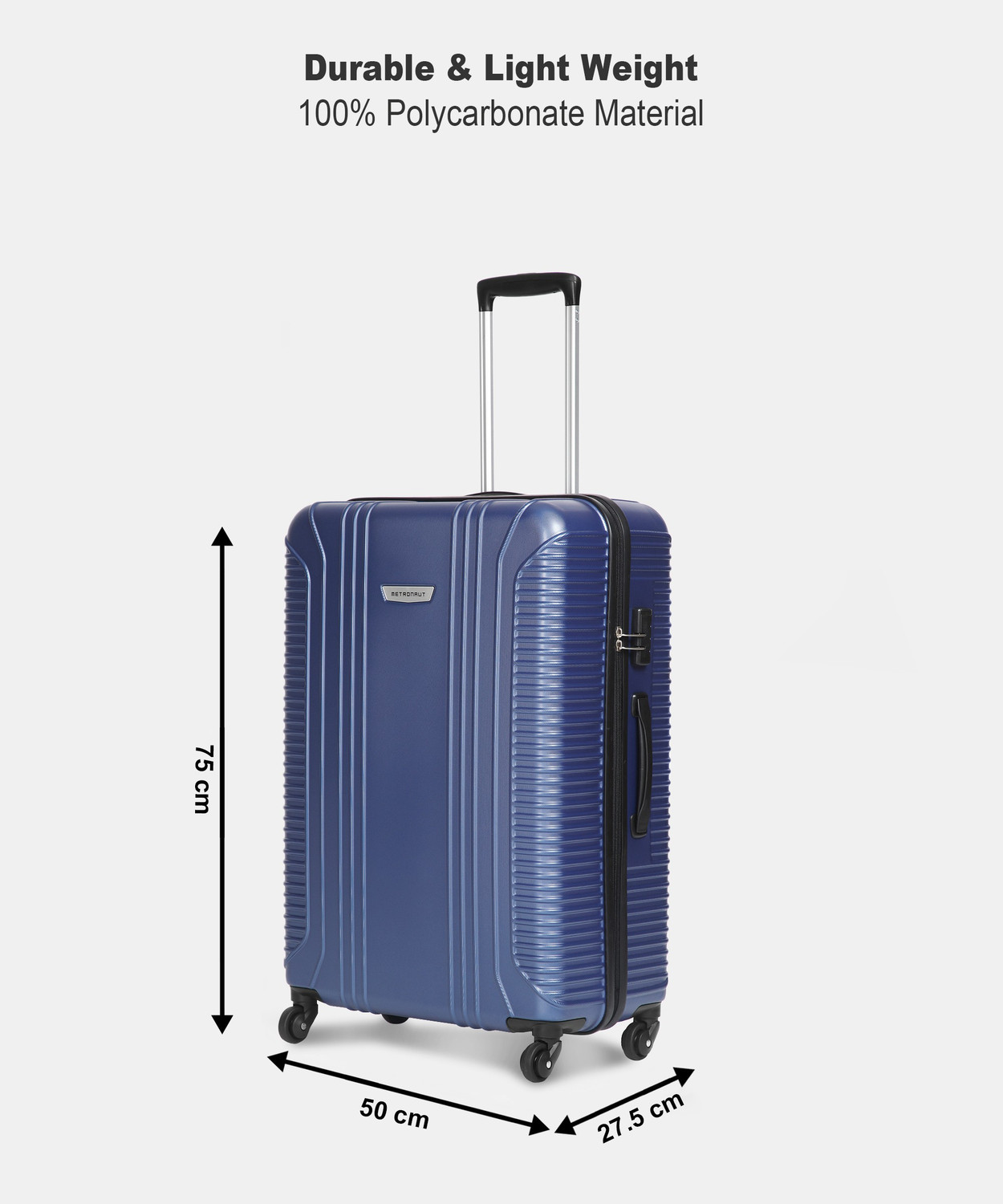 Image of METRONAUT S02-Bright Blue Check-in Suitcase 4 Wheels - 28 inch